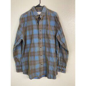 R-Options Corduroy Button Up Long Sleeve Shirt Men size Large Western Cowboy